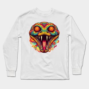 psychedelic snake head Long Sleeve T-Shirt